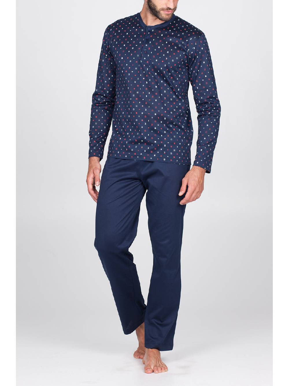 Julipet Pigiama Serafino In Setoso Puro Cotone Mercerizzato