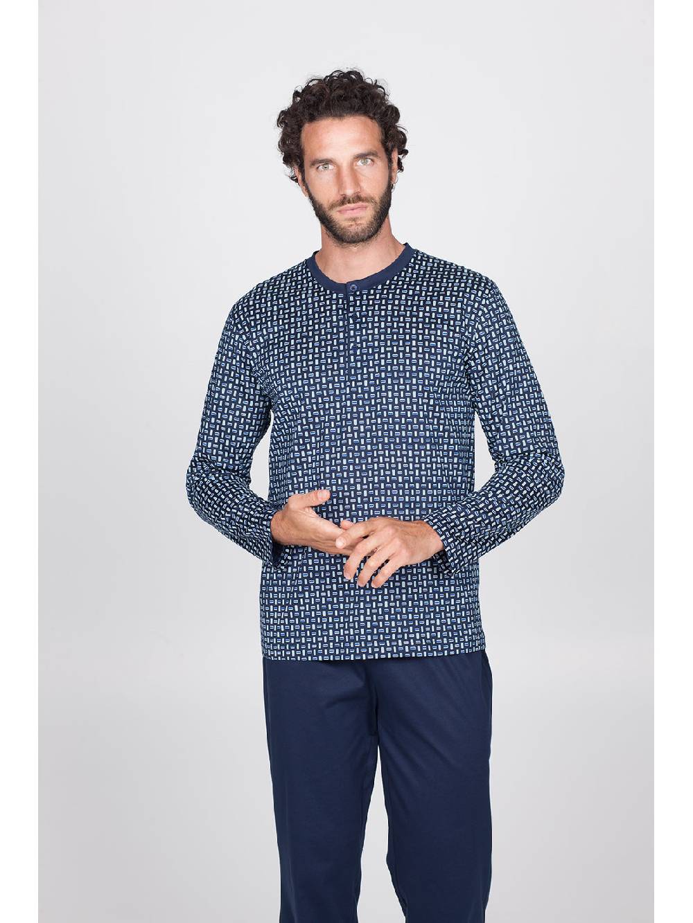 Julipet Pigiama Serafino In Setoso Puro Cotone Mercerizzato