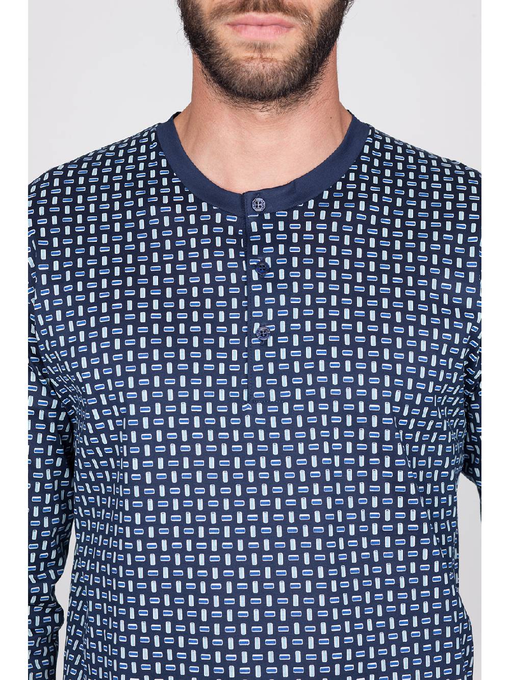 Julipet Pigiama Serafino In Setoso Puro Cotone Mercerizzato