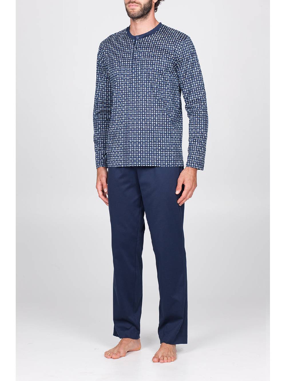 Julipet Pigiama Serafino In Setoso Puro Cotone Mercerizzato