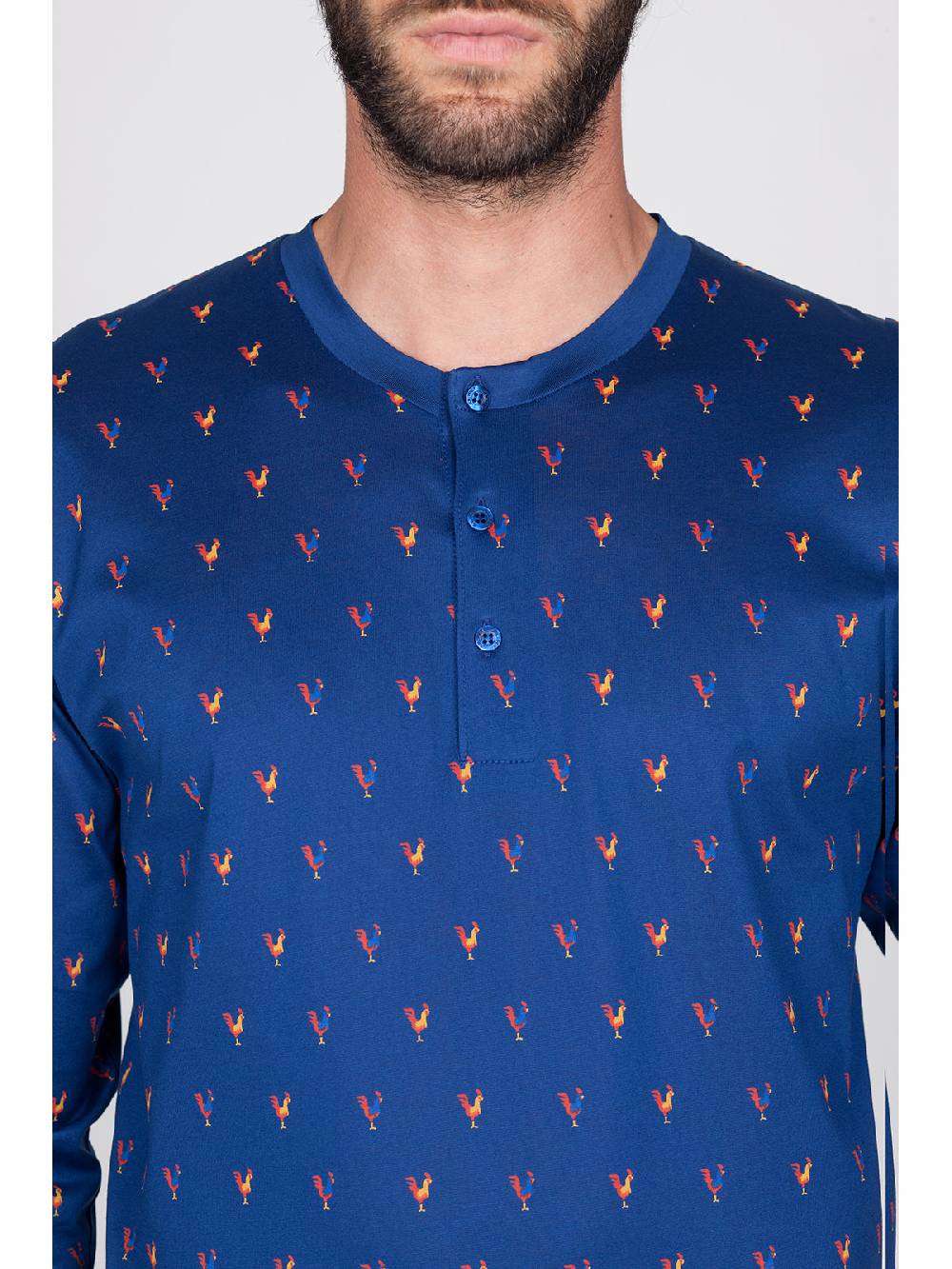 Julipet Pigiama serafino in setoso puro cotone mercerizzato