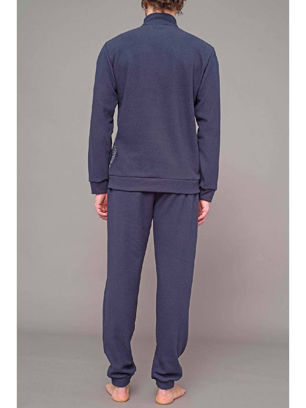 Julipet Pigiama Zip In Caldo Tessuto Milano Fantasia