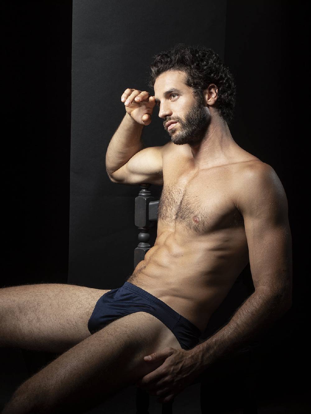 Julipet Slip blu in jersey di puro cotone mercerizzato e gasato