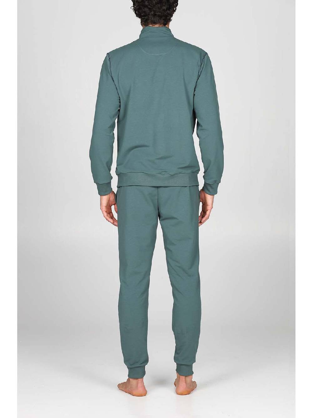 Julipet Tuta Zip In Confortevole Felpa Di Colore Verde