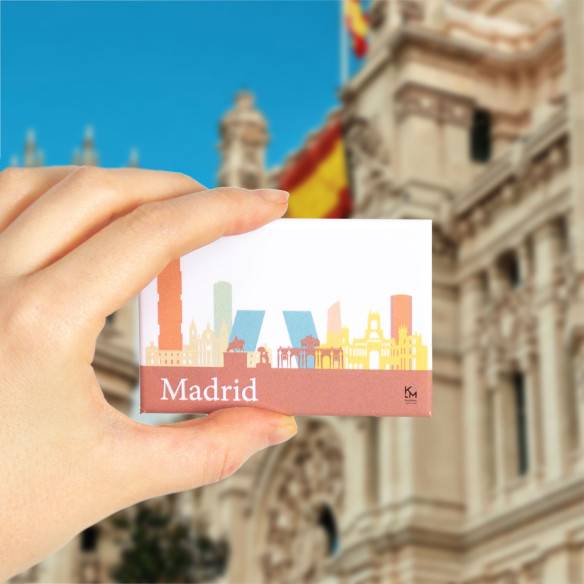 Kalamitica Calamita Design Skyline MADRID - Magnete Decorativo Per Frigo E Lavagna