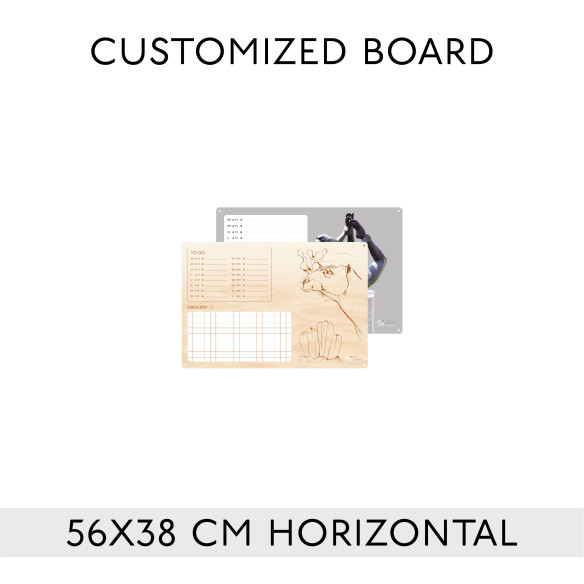 Kalamitica "Haworthia", Lavagna Magnetica Personalizzabile 56x38 Cm - Orizzontale