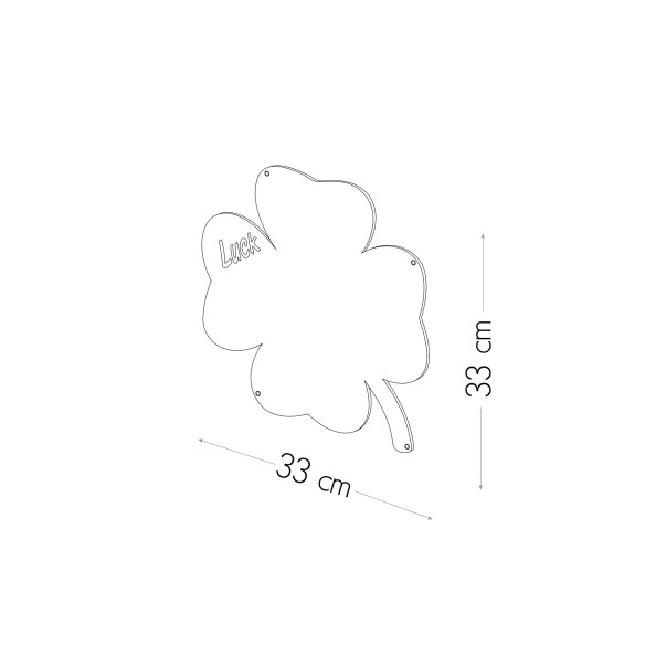 Kalamitica Quadrifoglio - Lavagna Magnetica 33x33 Cm