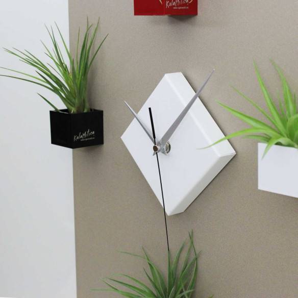 Kalamitica Kronos - Orologio Magnetico Quadrato / Bianco Opaco