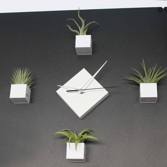 Kalamitica Kronos - Orologio Magnetico Quadrato / Bianco Opaco