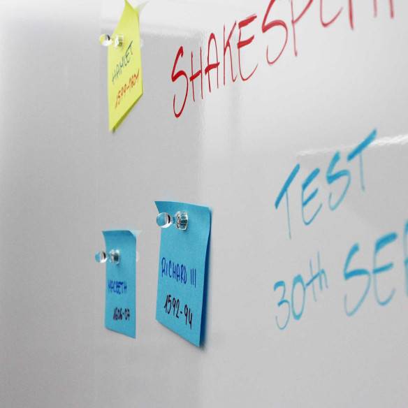 Kalamitica Lavagna Bianca Lucida Da Ufficio 114x74 Cm