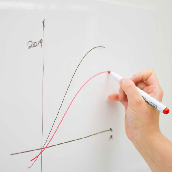 Kalamitica Lavagna Bianca Lucida Da Ufficio 56x38 Cm