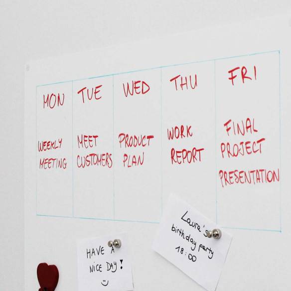 Kalamitica Lavagna Bianca Lucida Da Ufficio 74x57 Cm