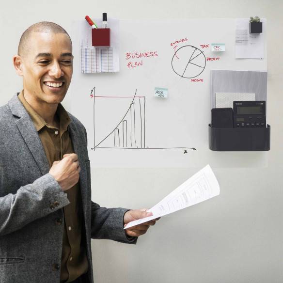 Kalamitica Lavagna Bianca Lucida Da Ufficio 74x57 Cm