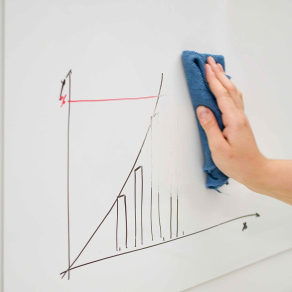 Kalamitica Lavagna Bianca Lucida Da Ufficio 74x57 Cm