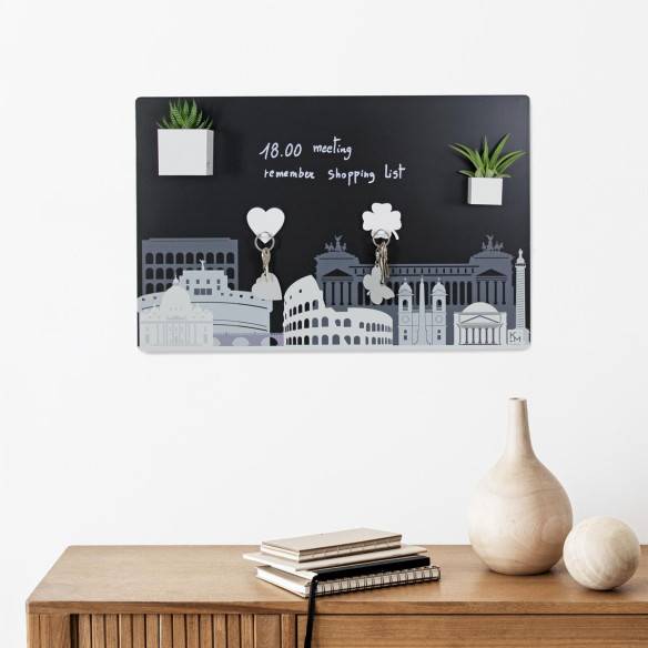 Kalamitica Lavagna Magnetica Stampata 56x38 Cm - Skyline Black&White