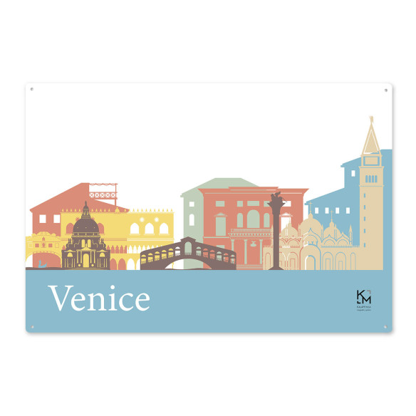 Kalamitica Lavagna Magnetica Stampata 56x38 cm - Skyline Pastel