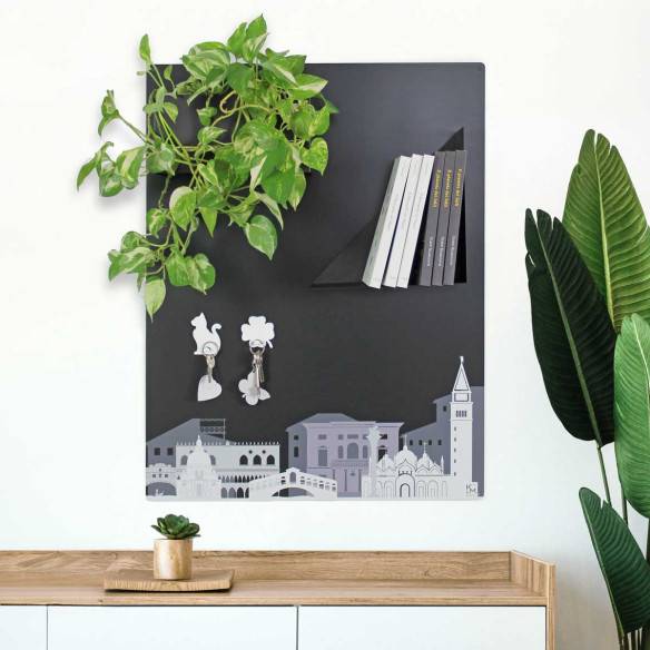 Kalamitica Lavagna Magnetica Stampata 74x57 Cm - Skyline Black&White