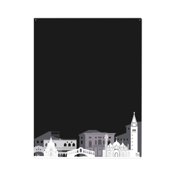 Kalamitica Lavagna Magnetica Stampata 74x57 cm - Skyline Black&White