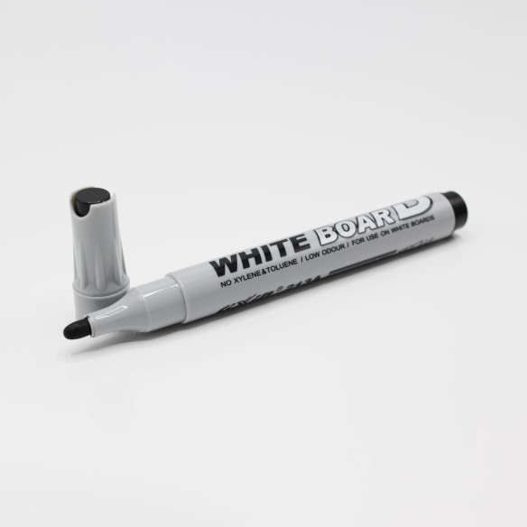 Kalamitica Pack 4 Pennarelli Neri Per Lavagna Bianca Lucida, Cancellabili A Secco