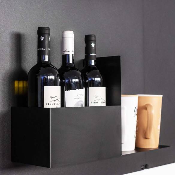 Kalamitica Set 2 Contenitori Magnetici In Acciaio - Antracite/Antracite