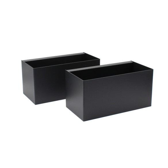 Kalamitica Set 2 Contenitori Magnetici in Acciaio - Antracite/Antracite