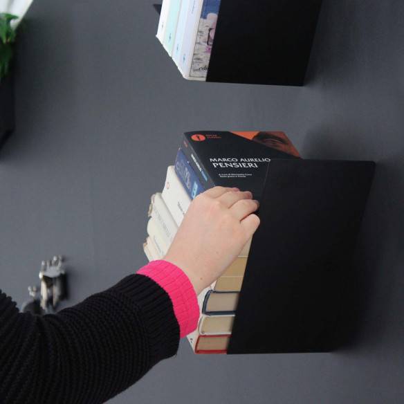 Kalamitica Set 2 Mensole Magnetiche In Acciaio - Antracite/Antracite