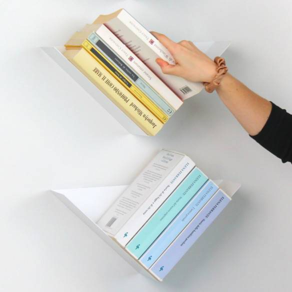 Kalamitica Set 2 Mensole Magnetiche In Acciaio - Bianco/Antracite