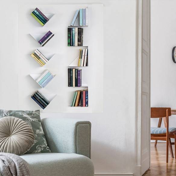 Kalamitica Set 2 Mensole Magnetiche In Acciaio - Bianco/Bianco