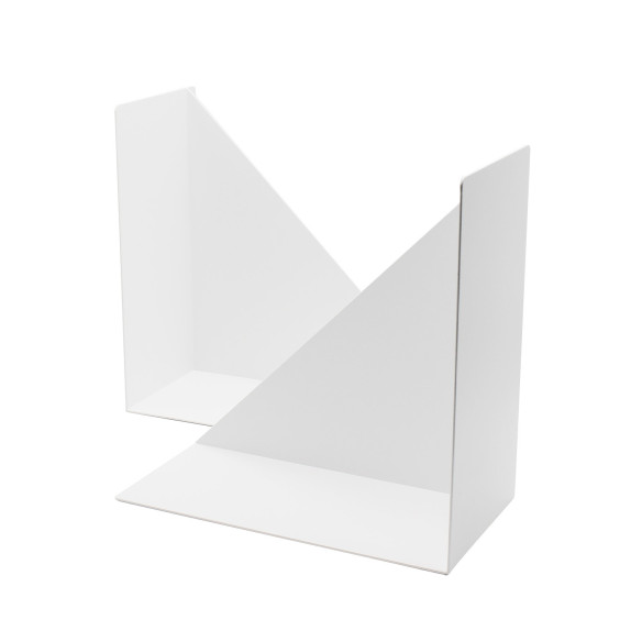 Kalamitica Set 2 Mensole Magnetiche in Acciaio - Bianco/Bianco