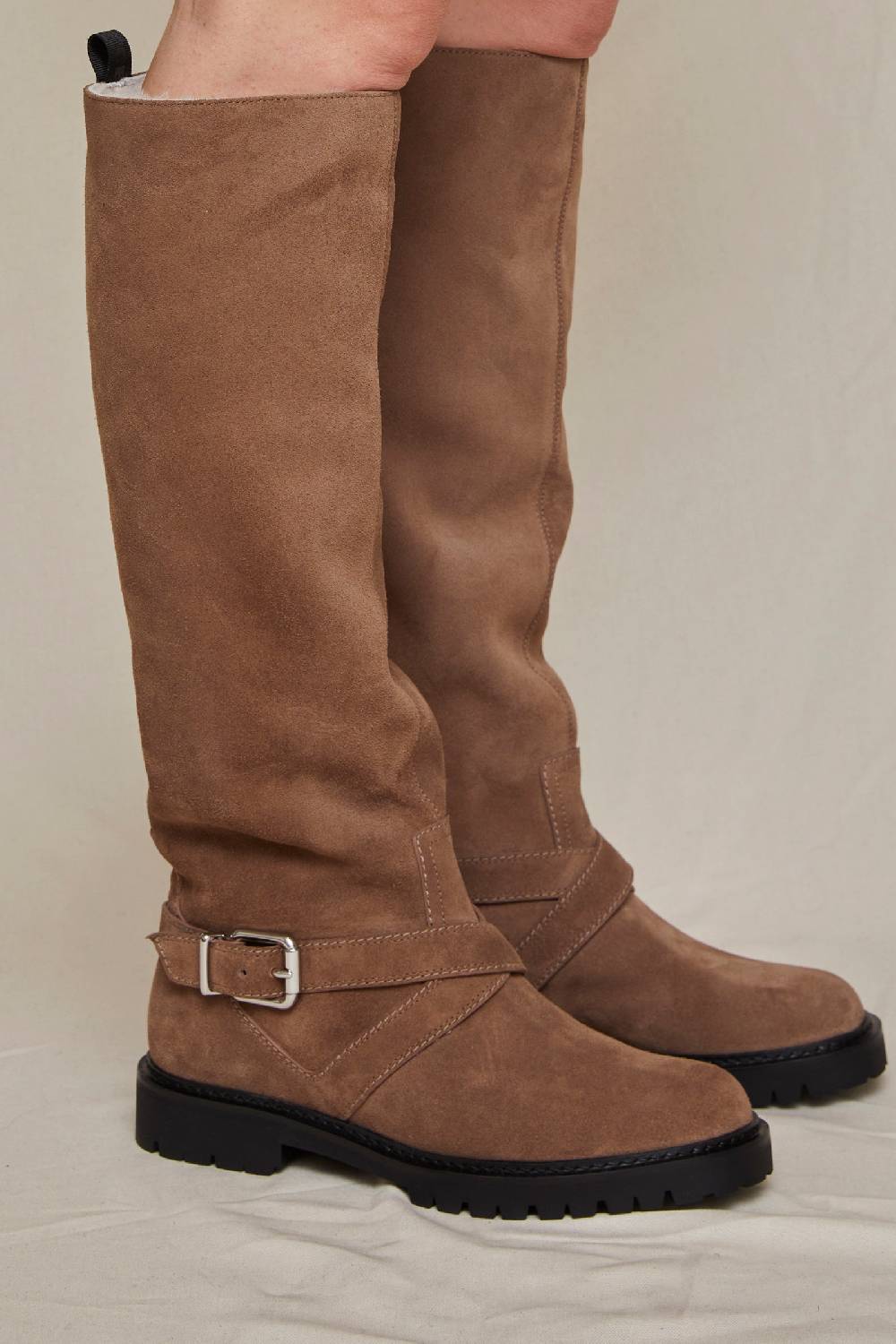 Kalliste K35 BIKER BOOTS VELOUR FANGO