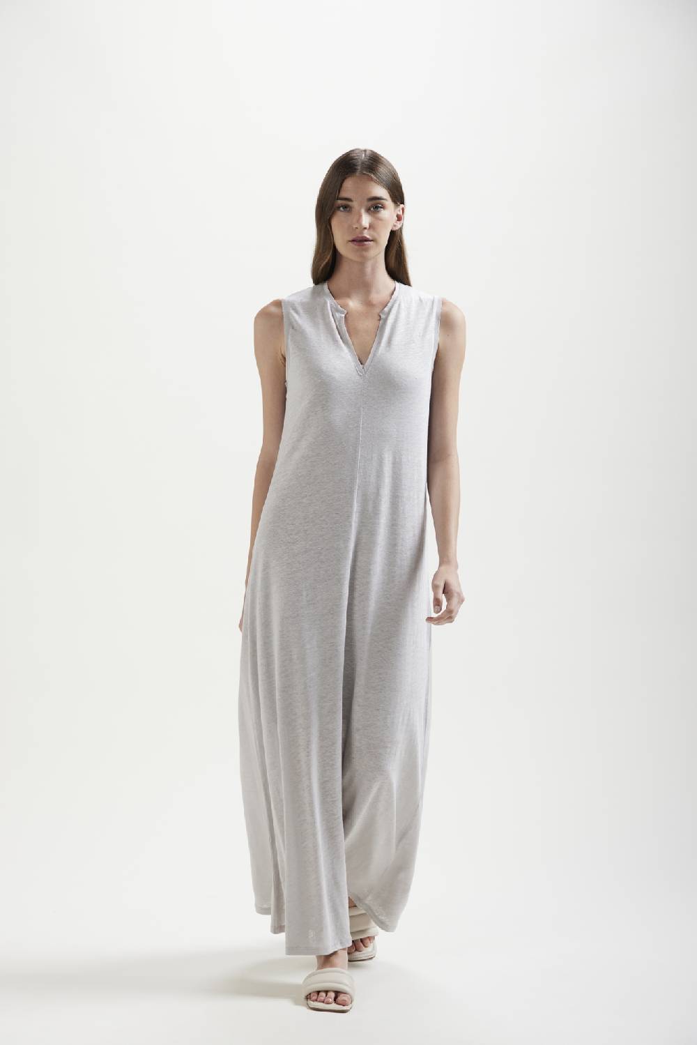 Kangra Cashmere Abito Smanicato Con Dettagli Di Seta