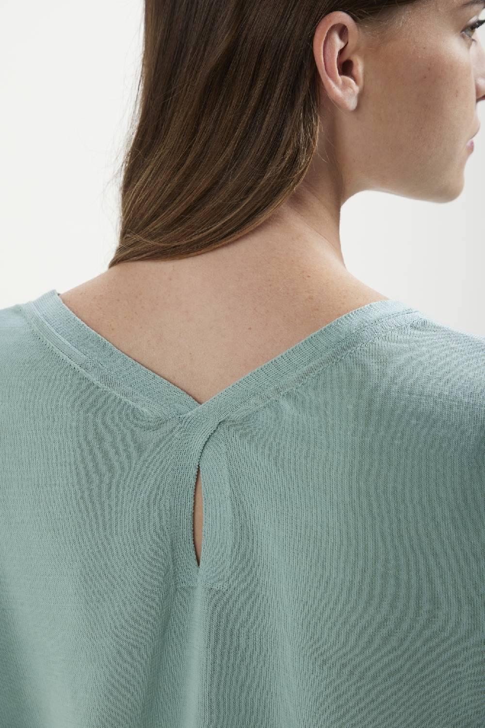 Kangra Cashmere Barchetta In Cotone Con Goccia Nella Schiena