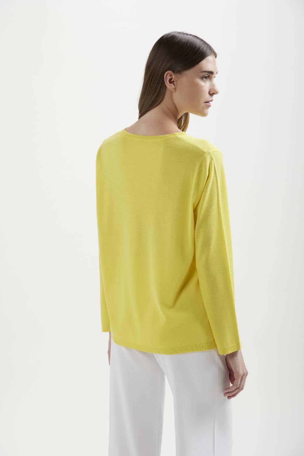 Kangra Cashmere Barchetta Rasata Con Spacchi In Seta E Cashmere