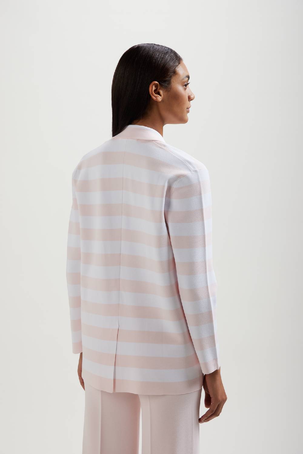 Kangra Cashmere Blazer Over Size Rigato Punto Milano