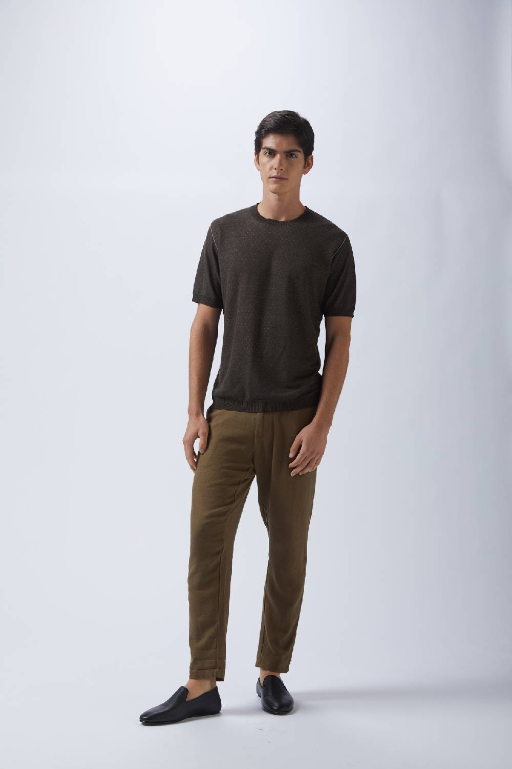 Kangra Cashmere Girocollo Mezza Manica Pois Bicolore