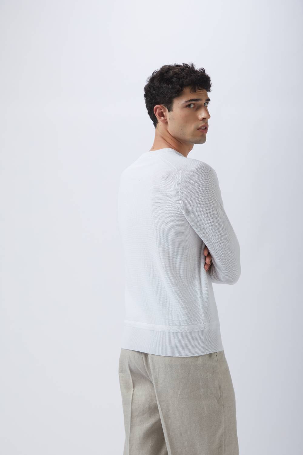 Kangra Cashmere Girocollo Punto Speciale In Cotone