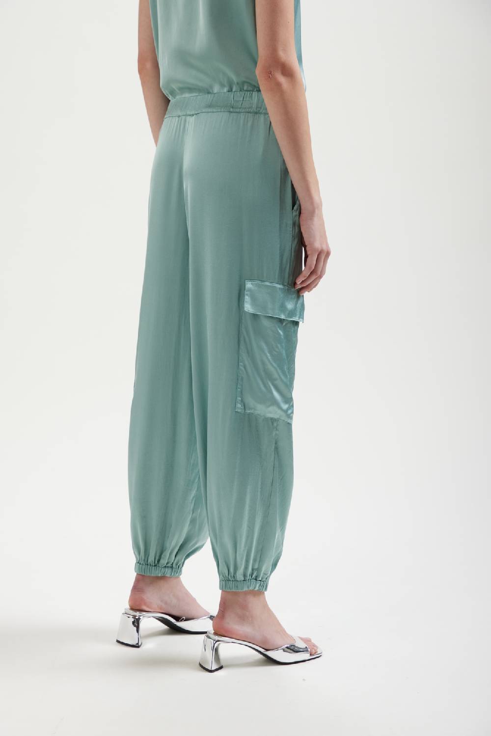 Kangra Cashmere Pantalone Cargo In Viscosa Stretch