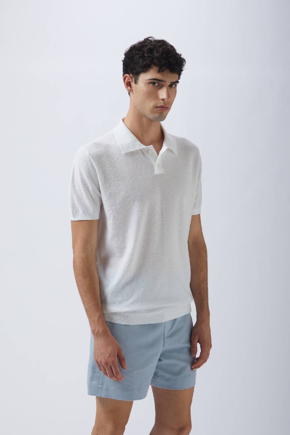 Kangra Cashmere Polo Mezza Manica In Spugnetta