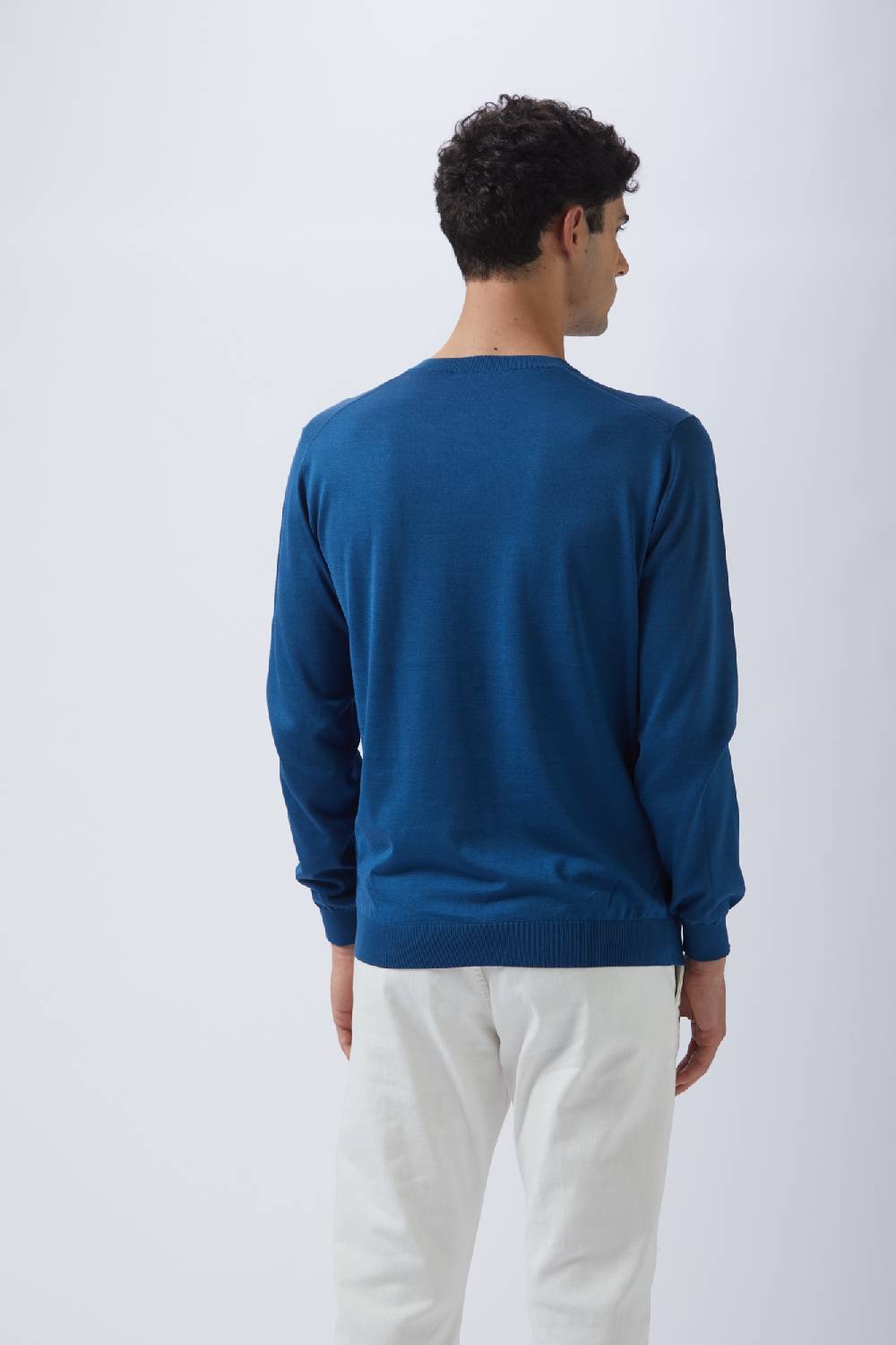 Kangra Cashmere Pullover Rasato In Seta E Cotone