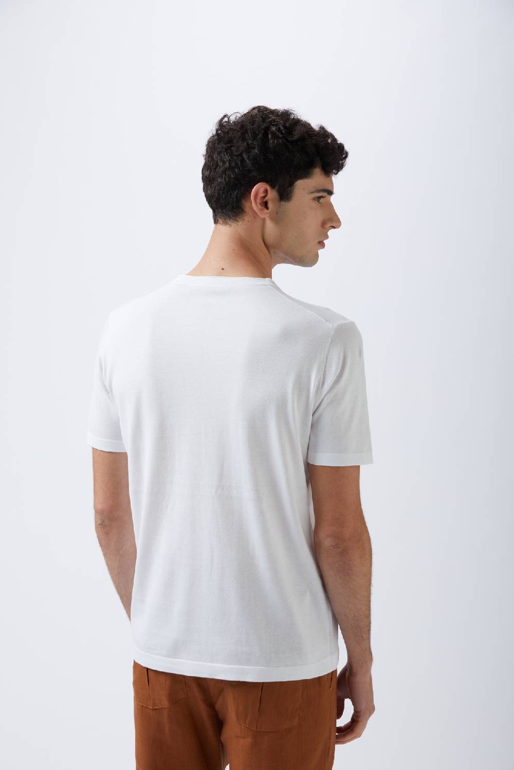 Kangra Cashmere T-Shirt Con Rullino In Cotone