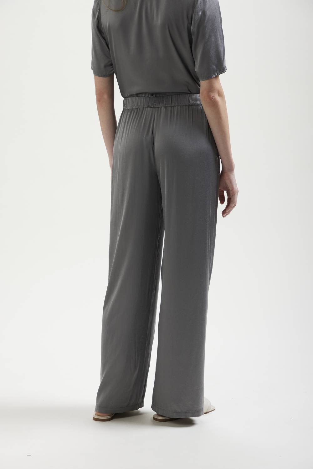 Kangra Cashmere Pantalone Palazzo In Viscosa Stretch