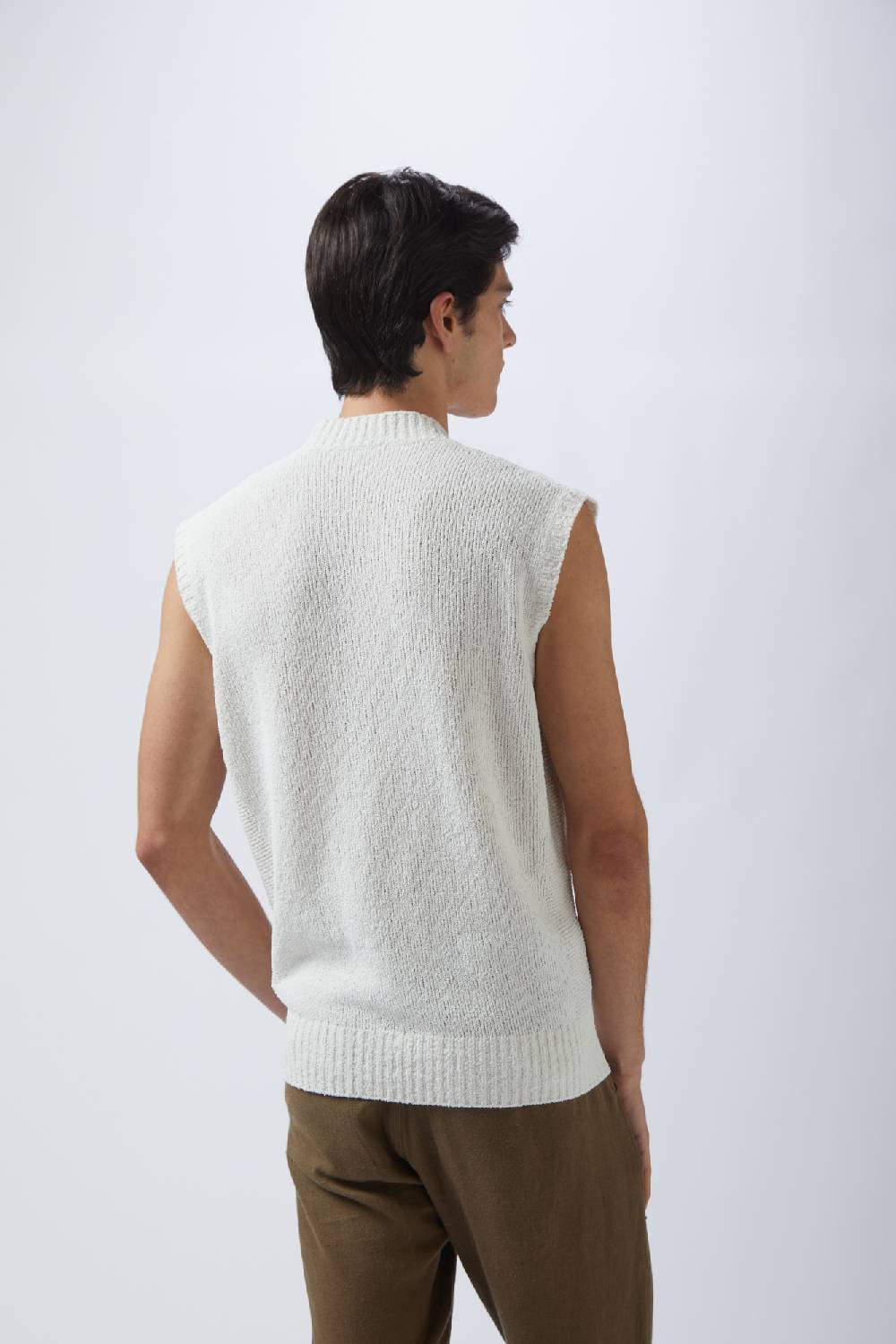 Kangra Cashmere Pullover Senza Maniche Con Fianchetti Links