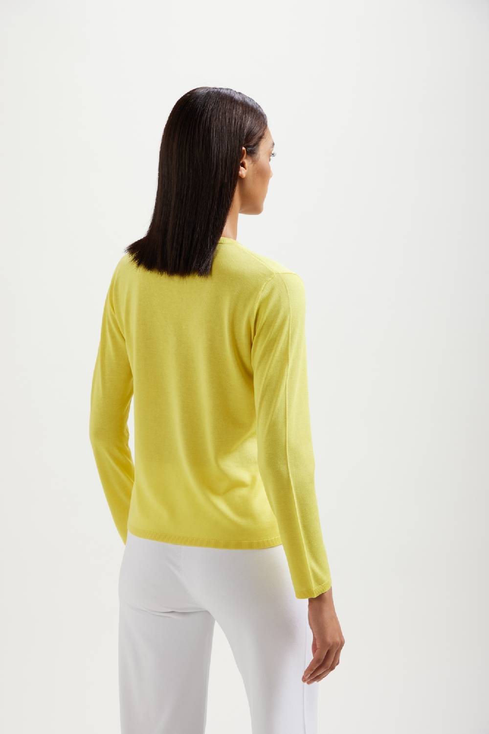 Kangra Cashmere Scollo V Slim Fit Rasato In Seta E Cashmere