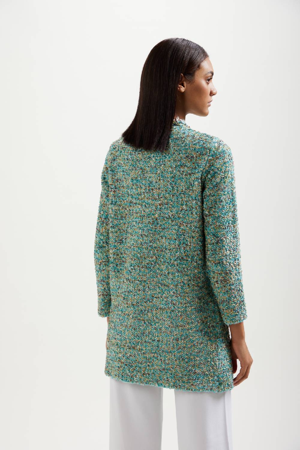 Kangra Cashmere Spolverino Punto Tramato Con Tasche