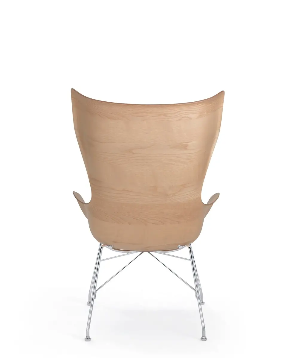 Kartell K/wood Legno Slatted Ash E Pelle Philippe Starck