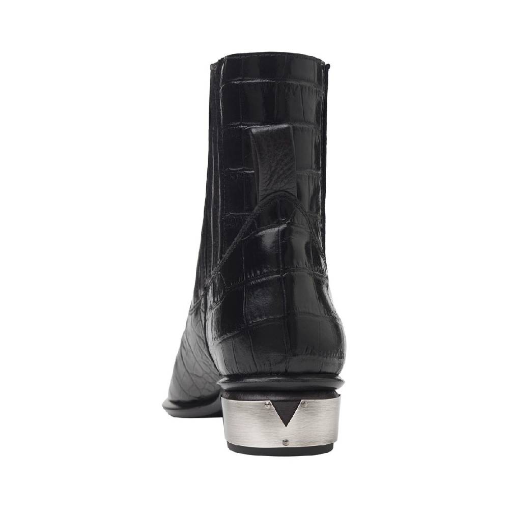 Kate Cate COWBOY KATE BOOTS BLACK CROC EFFECT LEATHER