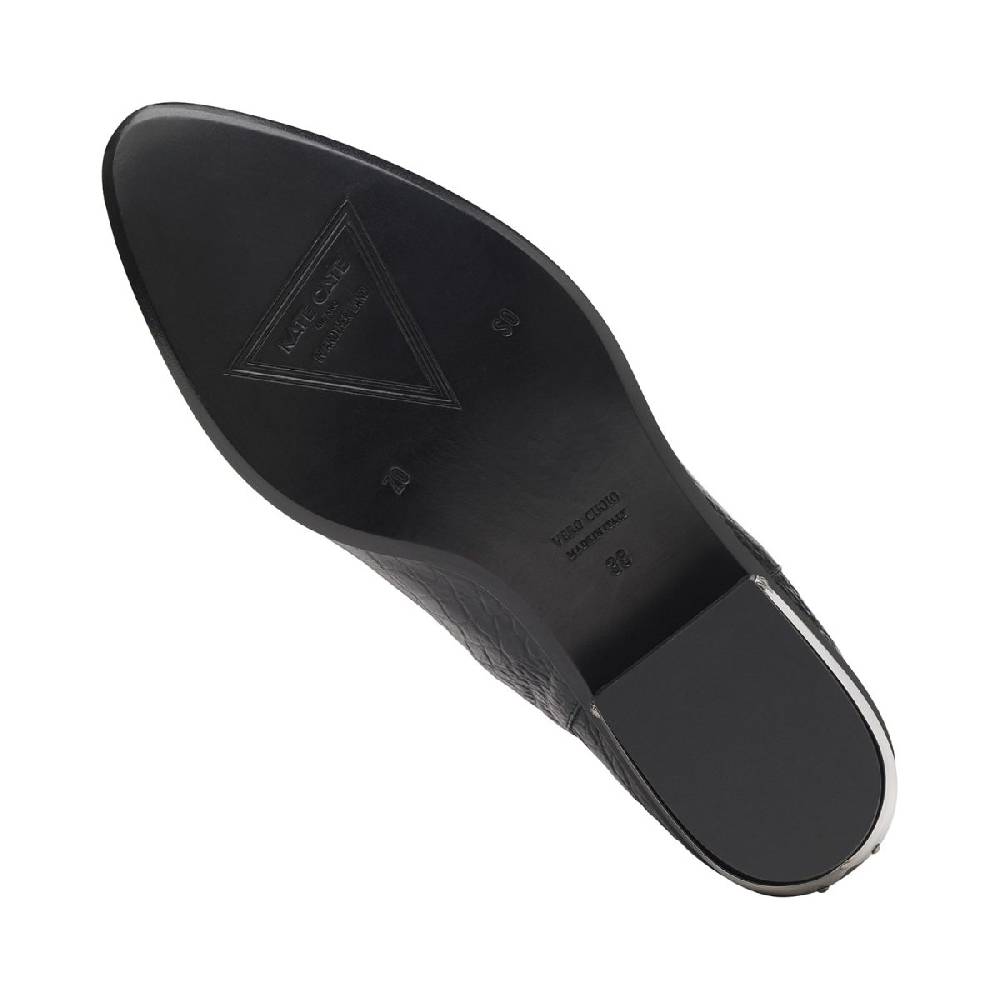 Kate Cate COWBOY KATE BOOTS BLACK CROC EFFECT LEATHER