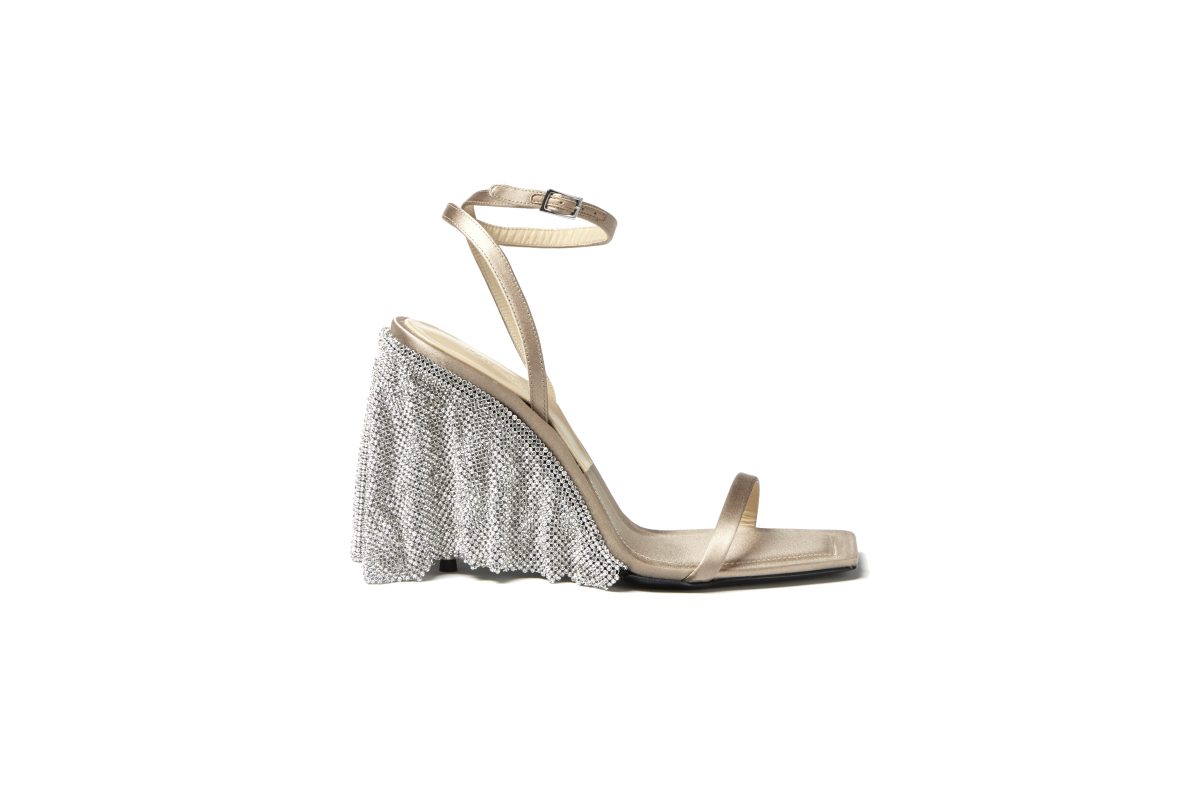 Kate Cate KATE SANDAL 90MM IN NUDE SATIN