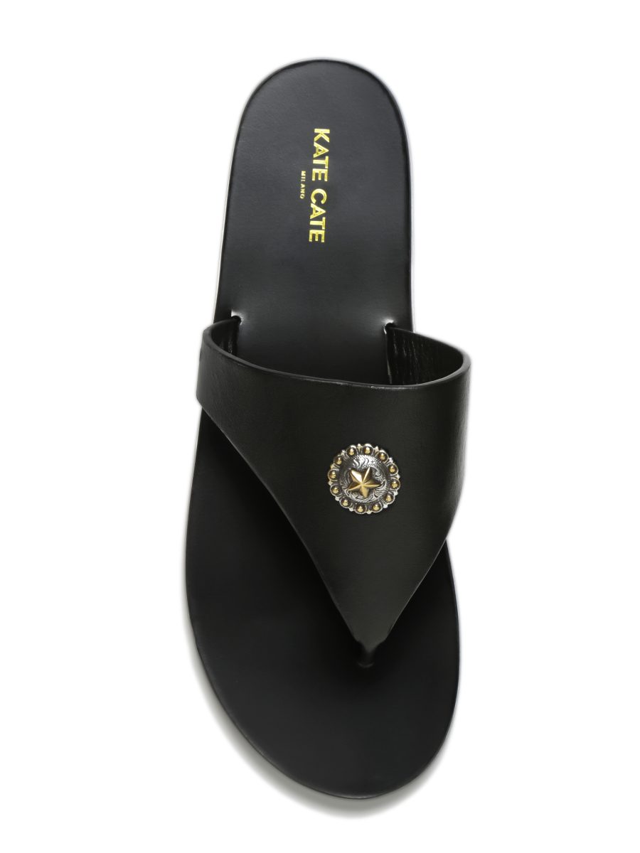 Kate Cate PHOEBE STELLA BLACK SANDALS