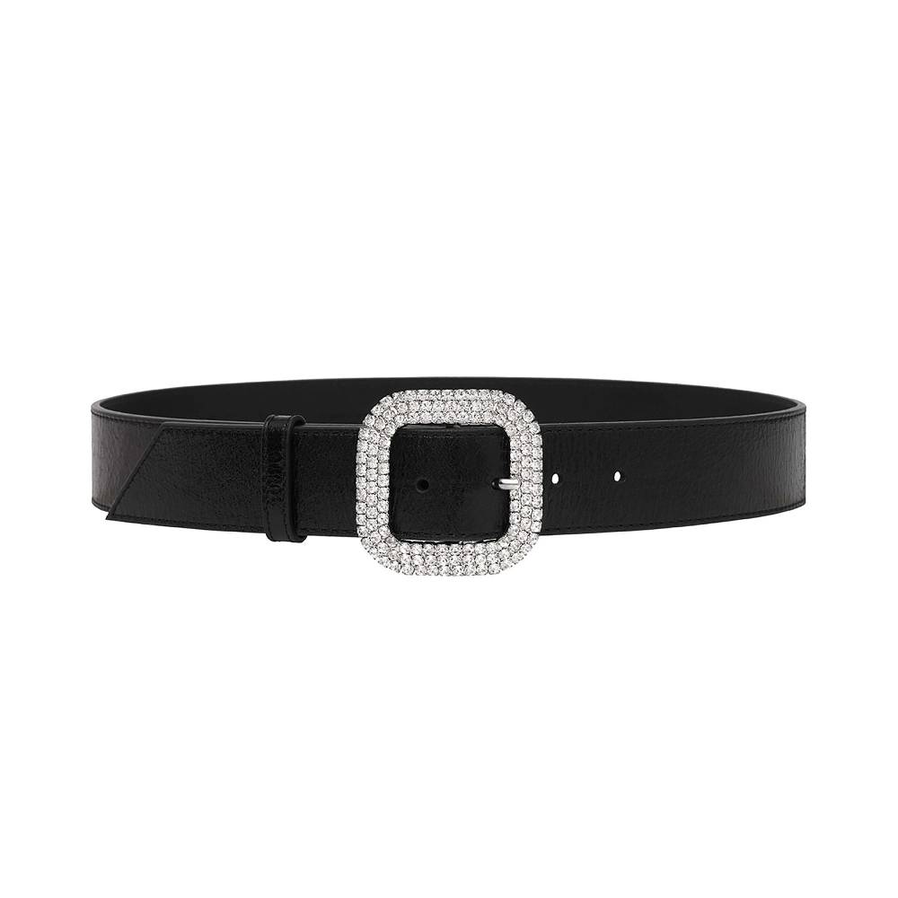 Kate Cate SPARK BELT BLACK CRACKED NAPPA CALFSKIN
